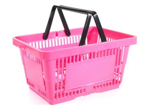 Einkaufskorb Kunststoff Pink 2 Griffe 22 Liter